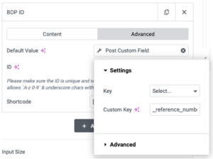 Post as hidden field in Elementor form